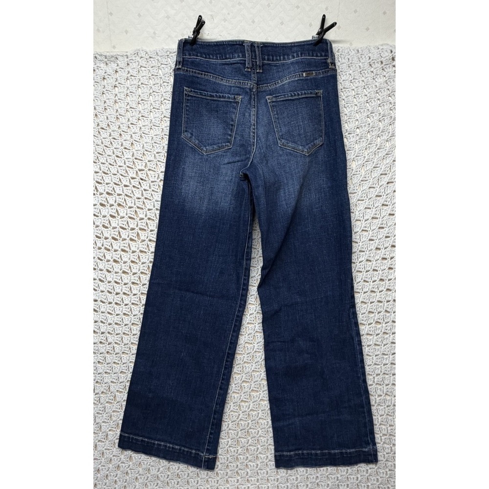 KanCan Jeans Womens Size 9/28 Blue Denim Wide Leg Stretch High Rise - Picture 2 of 10